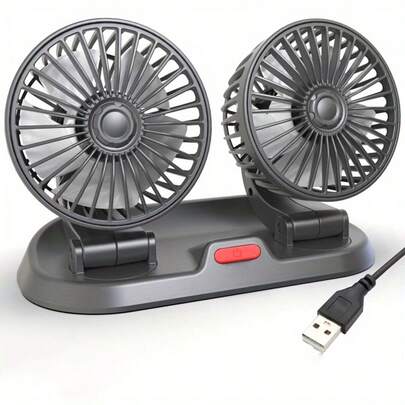 Portable Dual-Head Small Fan, 5V Low-Power USB-Powered, Suitable For Home And Office Use