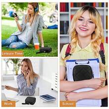 Sanitary Pad Stoe Bag Leater Ped Bags  Teen Girls Portable Tampon Menstrual Cup Pouc Nursing Pad  Purse Sanitary Pouc   Duc  Pack Black - 黑色 - 查看 6