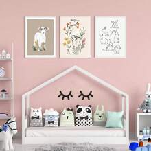 1pc Paintings Canvas Wall Art - Spring Art, Easter Decor, Bohemian Easter Art, Floral Art, Neutral Color Wall Decor, Floral Art - Baby Goods – Framed Nursery Wall Art Perfect Fit For Playroom Decor Nursery Decor, Childcare Room Decor, Preschool Decor, Boy's Room Decor Girl's Bedroom Decor Kids' Room Decor Easter Wall Decor, Nursery Spring Decor, Easter Children's Room Posters, Spring Decor Posters - Multicolor - View 9