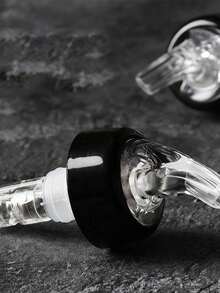 1pc 30/45ml Automatic Measuring Bottle Pourers+5 Small Black Hats, Quick Shot Spirit Measure Pourers, Drinks Wine Cocktail Dispensers, Western Wine Spout, Wine Pourer, Home Bar Supplies, Home Bar Tools, Alcohol Measuring Bottle Dispenser, Newly Designed, Suitable For Most Standard Wine Bottles - Multicolor - View 6