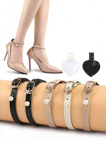 1 Pair French Minimalist Faux Pearl Shoelace Thick Heel Pointed Toe Sandals, No Installation Needed, Prevent Slipping Shoe Lace Tie,Mother's Day Gift,Bedroom Decor,Garden,Kitchen Decor,Summer,Beach,Travel Essentials,Room Decor,Squishy,Graduation,Shoe Rack,Storage Saver,Outdoor,Garden,Travel Essential,Portable,Beach Essential,Graduation Season,Commencement,Graduation Ceremony,Graduation Gift,Graduation Present,Graduation Gift,Graduation Present,Congrats Grad,Congratulations Graduate,Valedictorian,Finish School,Graduation Party