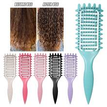 1pc New Upgraded Curling Brush With Bristles And Special Design, Curling Brush Especially For Curly Hair, Shaping And Styling Curls For Men And Women, Reducing Pulling And Curl Separation, Hairbrushes, Combs, Hair Tools, Hair Products And Accessories For Barber Salon Beauty Travel Essentials ﻿ Hair Accessories Hair Styling Kit - Multicolor - View 4
