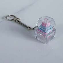 精致透明减压键帽，1-2-3-4多键组合全透明静音轴减压键帽，键盘灯光声音悬挂装饰品 - 彩色 - 查看 6