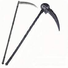 Halloween Grim Reaper Scythe Prop Set, Detachable Adjustable Skull Skeleton Plastic Fake Weapon, Cosplay Costume Accessory For Halloween Christmas New Year Party Role Play Stage Performance Photo Booth Gift For Adults Kids - Multicolor - View 8