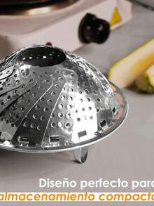 Rejilla Para Verduras Al Vapor Plegable De Acero Inoxidable Acero Inoxidable - S - Ver 6