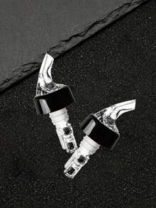 1个30/45毫升自动量杯倒酒器+5个黑色小帽，快速烈酒量杯倒酒器，饮品/葡萄酒/鸡尾酒分配器，西式葡萄酒嘴，葡萄酒倒酒器，家用酒吧用品，家用酒吧工具，酒精量杯分配器，全新设计 - 彩色 - 查看 4