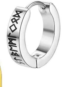 1 Pair Retro Gothic Mythological Rune Clip-On Earrings, Fashion Jewelry Suitable As Gift For Family, Friends, Girls, Women, Daily Wear - Earrings - View 5