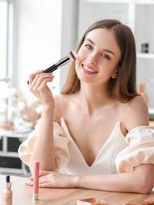 3pcs/2pcs/1pc Premium Luxe Makeup Brushes Set - Powder Brush And Concealer Brush, Suitable For Various Makeup Styles - Liquid, Cream, Contouring, Mineral Makeup - Multicolor - View 8