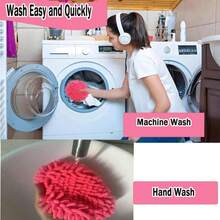 3 PCS Spin Mop Heads Replacements Compatible With Ocedar Easywring 1 Tank System Chenille Mops Duster Pad Washable Dust Refills Green Blue Red - White - View 9