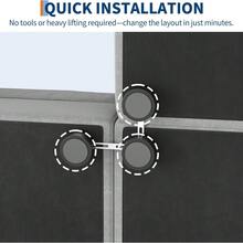 Sofá seccional modular sobredimensionado, sofá seccional de 7 plazas, sofá en forma de U de 138" con otomano móvil, sofá modular convertible para apartamento y oficina de sala de estar, Chenilla Gris - Gris - Ver 7