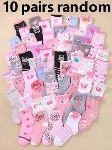 20 đôi tất trẻ em cao đến bắp chân, tất trẻ em với nơ, trái tim, thỏ dễ thương, sọc, chấm bi, họa tiết hoa và thêu, thích hợp cho bé gái mặc hàng ngày, phù hợp cho bé từ 1-16 tuổi, dùng được cả bốn mùa, thoáng khí, mềm mại và thoải mái, giao hàng ngẫu nhiên về màu sắc và kiểu dáng. - Nhiều màu - Xem 8