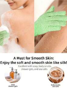 2/1pc Hand Scrubbing Gloves With Five Fingers, Bath Scrubbing Towel, Exfoliating Bath Gloves, Scrubbing Body With Mud, Exfoliating Back Scrubbing, Powerful Household Daily-Use Double-Sided Bath And Shower Gloves. - Multicolor - View 3