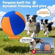 2 piezas de 40 cm Juguetes para perros, Pelotas para perros, Juguetes para mascotas, Pelotas de entrenamiento para mascotas, Pelotas saltarinas, Pelotas de pastoreo, Hechas de tela Oxford, Para jugar con mascotas, Rascar, Juegos, Regalos - Multicolor - Ver 3