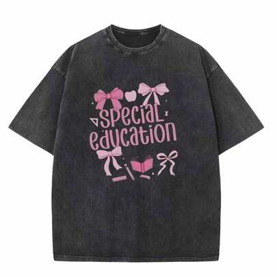 Special Education Bows Teacher Shirt Sped Teacher Shirt Special Ed Shirt Autism Teacher Shirt Life Skills Shirt Paraprofessional Coquette Casual Dressy T Shirts Workout Clothes 100% Cotton, Breathable And Comfortable