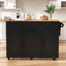 Mobile Storage Islands - Black + MDF - View 4