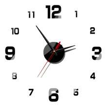 Reloj de pared digital silencioso sin marco DIY, decoración para sala de estar u oficina - Multicolor - Ver 12