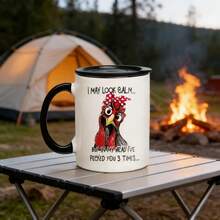 1pc Cartoon Design Ceramic Mug, Milk Cup, Coffee Cup, High-Quality Home/Office Drinkware - Multicolor - View 5