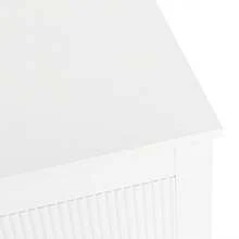 Side Cabinet, Locker With Special Door, Gold Handle, White - White - View 9