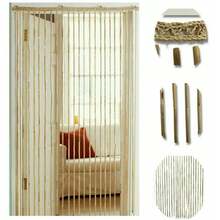 Natural Bamboo Beaded Door Curtain Hanging Summer Insect Fly Screen 90x180cm - Multicolor - View 6
