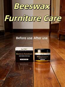 1 pieza Cuidado de muebles de cera de abeja - Renueva, limpia, pule y brilla los muebles de madera. También es un limpiador, pulidor, restaurador y acondicionador de muebles de madera que previene las grietas y protege los pisos de madera dura. - De Estado sólido - Ver 4