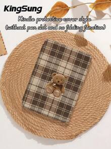 Kingsung Teddybär & Strickmuster Tablet Schutzhülle, geeignet für 9,7/10,2/10,5/10,9/12,9 Zoll Pro 11 Zoll, 10. Generation, Galaxy Tab S6 Lite 10,4 Zoll, Kindle Paperwhite 12. Generation 2024, Kindle (11. Generation) 2022, Clara Colour, weich stoßfest, Smart Stand/Auto Wake/Sleep - Verschiedenfarbig - Übersicht 10
