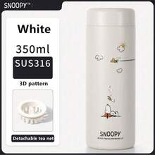 SNOOPY 1个350毫升保温水瓶，小巧可爱，可制冷，户外便携口袋杯，男女通用不锈钢简约高品质水杯 - 彩色 - 查看 13