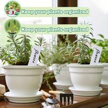 White Plastic Waterproof Plant Labels: Ideal For Nursery Stakes And Pot Markers! - A - View 6