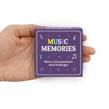 1PC Music Quiz Card Game, Tabletop Game, Fun Song Guessing Challenge, Perfect For Family Gatherings / Friend Parties / Travel, Valentine's Day / Halloween / Independence Day / Christmas Gift - Purple - View 9