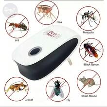 Repelente eletrônico ultrassônico de mosquitos, repelente inteligente de mosquitos. Repele diversas pragas. Pode repelir moscas, mosquitos, baratas, morcegos e ratos. Produto repelente de mosquitos, controle de insetos.Repelente ultrassônico de roedores - Entrada do Brasil (220V) - Visão 7