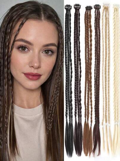 Synthetic Braided Wig For Women, Three-Strand Braid, Natural And Realistic Braid, Fashionable And Unique Teardrop-Shaped Braid.