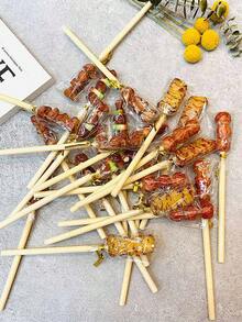 3pcs/4pcs Creative BBQ Skewer Shape Ballpoint Pen 0.5mm Pen Refill Cute Simulation Food Pen Novelty Stationery Gift - Barbecue Skewers Ballpoint Pen - View 4