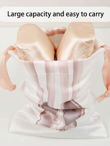 1pc Portable Breathable Mesh Dance Bag, Women Ballet Shoes Storage Drawstring Bag - Multicolor - View 1
