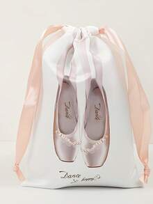 1pc Portable Breathable Mesh Dance Bag, Women Ballet Shoes Storage Drawstring Bag - Multicolor - View 5