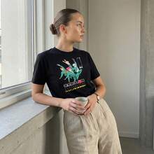 The Disastrous Life Of Saiki K Women's Crew Neck Summer T-Shirt | Casual Short Sleeve Printed Top | Holiday & Weekend Wear - màu đen - Xem 4
