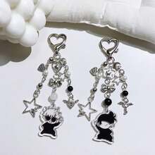 1pc Gojo, Geto, Street Chic Baddie Intricate Niche Design DIY Beaded Keychain, CCD Camera, Luggage Charm, Bag Pendant, Light Asian Style Niche Design Hanging Decor, Personalized Beaded Phone Case Chain, Card/Book Lanyard Pendant, Suitable For Unisex Dolls, Backpack Accessories, Birthday, Holiday, Couples, Gift, Christmas - Multicolor - View 5