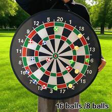 28.74英寸超大号粘性飞镖靶套装，含16个飞镖球/8个飞镖球，是朋友聚会、派对游戏的理想之选，也是完美的生日和节日礼物。 - 彩色 - 查看 1
