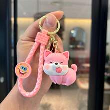 1pc 2026 Hot Selling Cartoon Shiba Inu Keychain PVC Figurine Pendant Couple Cute Keyring Backpack Car Key Chain Gift, Perfect Gift, Holiday Gift, Birthday Gift, Interesting Gift, Valentine's Day Gift - Multicolor - View 10