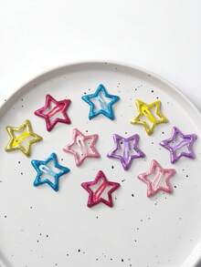 20pcs Cute & Sweet Shiny BB Hair Clips, Versatile Daily Wear For Girls - Multicolor - View 6