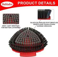 Bublador Scrubber Mop Replace Head Compatible With O Cedar EasyWring 1 Tank,Spin Replacements Heads,Scrub Brush Attachment For Bathroom,Kitchen And Various Of Hard Floors - ColorA - 查看 3