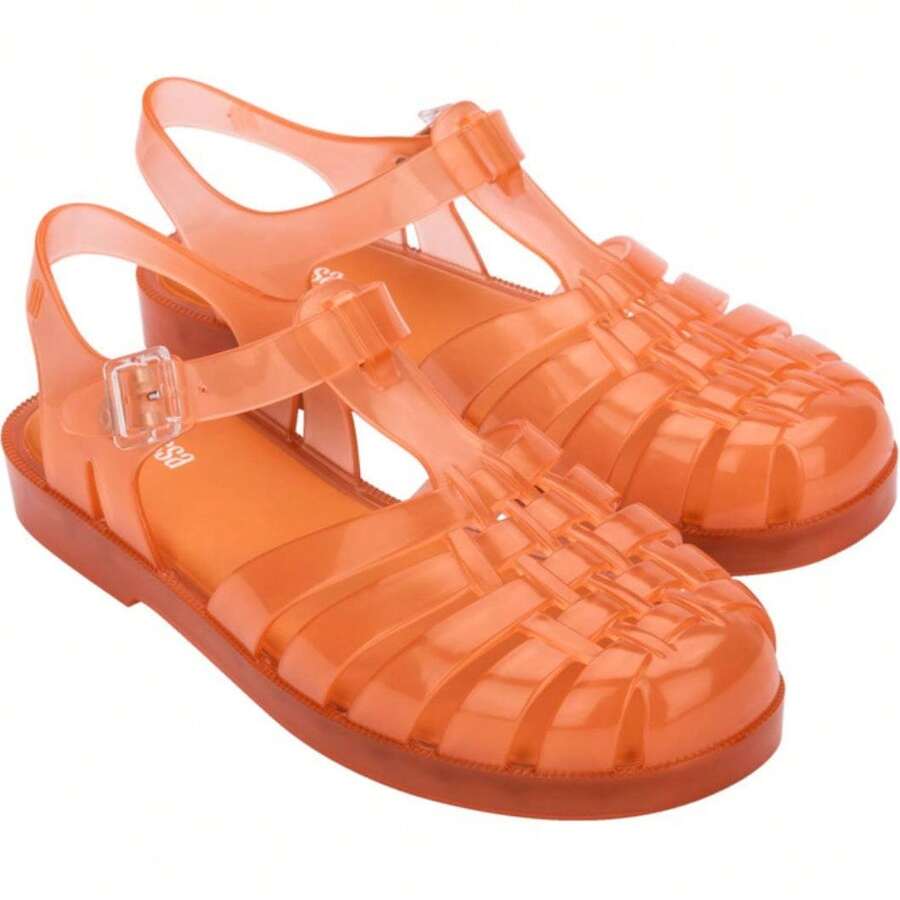 Melissa  Womens The Real Jelly Possess Sandals - Orange Clear - View 1