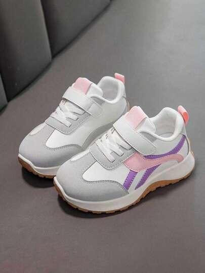 1 par de zapatos deportivos casuales ligeros y cómodos para niñas, aptos para interior/exterior, para primavera/otoño