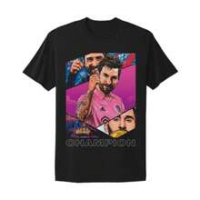 Lionel , 10 Miami, Argentina World Cup Champions Graphic T-Shirt-4 - Black - View 8