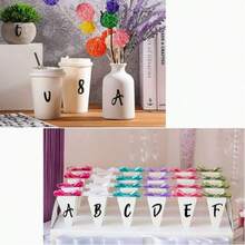 10pcs/Pack 2-Inch Vinyl Self-Adhesive PVC Letter Number Mailbox Stickers, Waterproof Decal Labels For School, Home - A+B+C - View 5