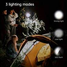 LiHangStar 1/2/4/8 Stücke USB aufladbare Campinglampen, tragbare Handlampe, hängende LED Zeltbeleuchtung, hochhelle Laterne, 3 Beleuchtungsmodi, mit Haken, für Notfälle, Camping, Angeln, Garten, Stand - Weiß - Übersicht 8