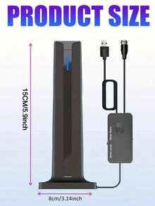 2026 TV Antenna, Radio Antenna, Supports Local Channels, Smart TV Dedicated Digital Antenna, Indoor Magnetic Base, 360° High Definition TV Antenna, Wireless TV Dedicated, Supports 4K 1080P Indoor TV, Long Distance Antenna, Outdoor TV Antenna, TV Signal Amplifier, TV Antenna Booster, Home Outdoor TV Antenna, Compact Antenna, Space Saving, Stable Base, High Performance Antenna Signal Amplifier, TV Enthusiasts Home Use - Black Blue - View 3