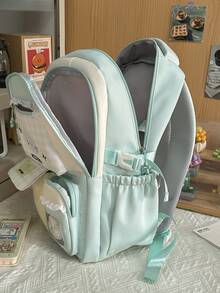 New Stylish Fresh Sweet Plaid Backpack, Large Capacity Lightweight Casual Daypack For Girls - A - View 9