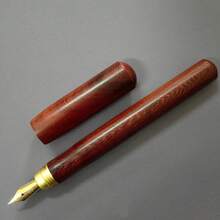 1 Pen, 0.5mm Shiny Tip, Solid Wood Handle, Brass Accessories, Rotating Cap, Suitable For Calligraphy Creation, Preferred For Creation, Elegant And High-End, Noble And Luxurious, Built-In Ink Absorber, Suitable For 2.6mm Caliber Ink Bags, Deep And Smooth Texture, Suitable For Business Office And Campus Learning, Preferred For Student Stationery; Can Be Used As A Unit Gift, Colleague Gift, Friend Gift, Suitable For Holiday Gift Scenarios - Valentine's Day, School Start Season, Graduation Season, Birthday, Christmas, Father's Day, Mother's Day, Teacher's Day, Thanksgiving; Suitable For Signature, Calligraphy, Artistic Creation, And Pen Gifts, It Is A Good Choice - Type a - View 12
