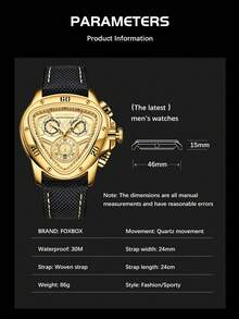 LIGE 男士经典石英表，防水夜光，不锈钢表带，双时区设计 - 金色 - 查看 4