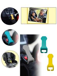 1pc Baby Car Safety Seat Belt Release Assist Tool - Child Car Seat Button Push-Style Unbuckle Tool - Multicolor - View 4