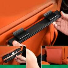 Magnetic Foldable Car Trash Can - Large Capacity, Faux Leather Storage Organizer Box Suitable For Backseat, Multifunctional Car Garbage Bin - A - View 3